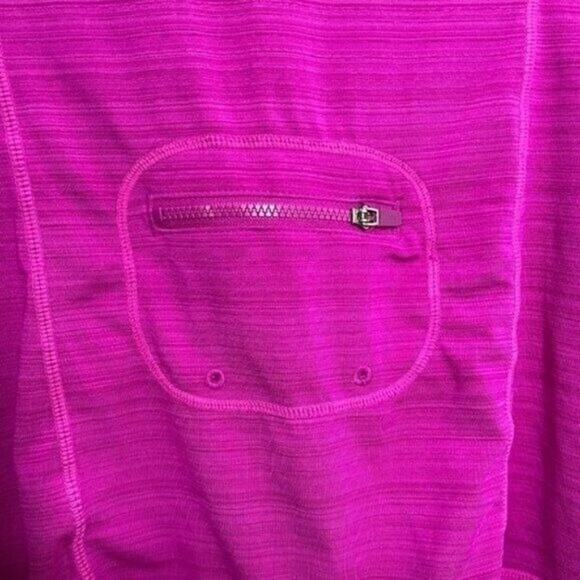 Athleta Womens Size S Purple Basic Short Sleeve Half Zip Activewear Workout Top - Picture 13 of 16